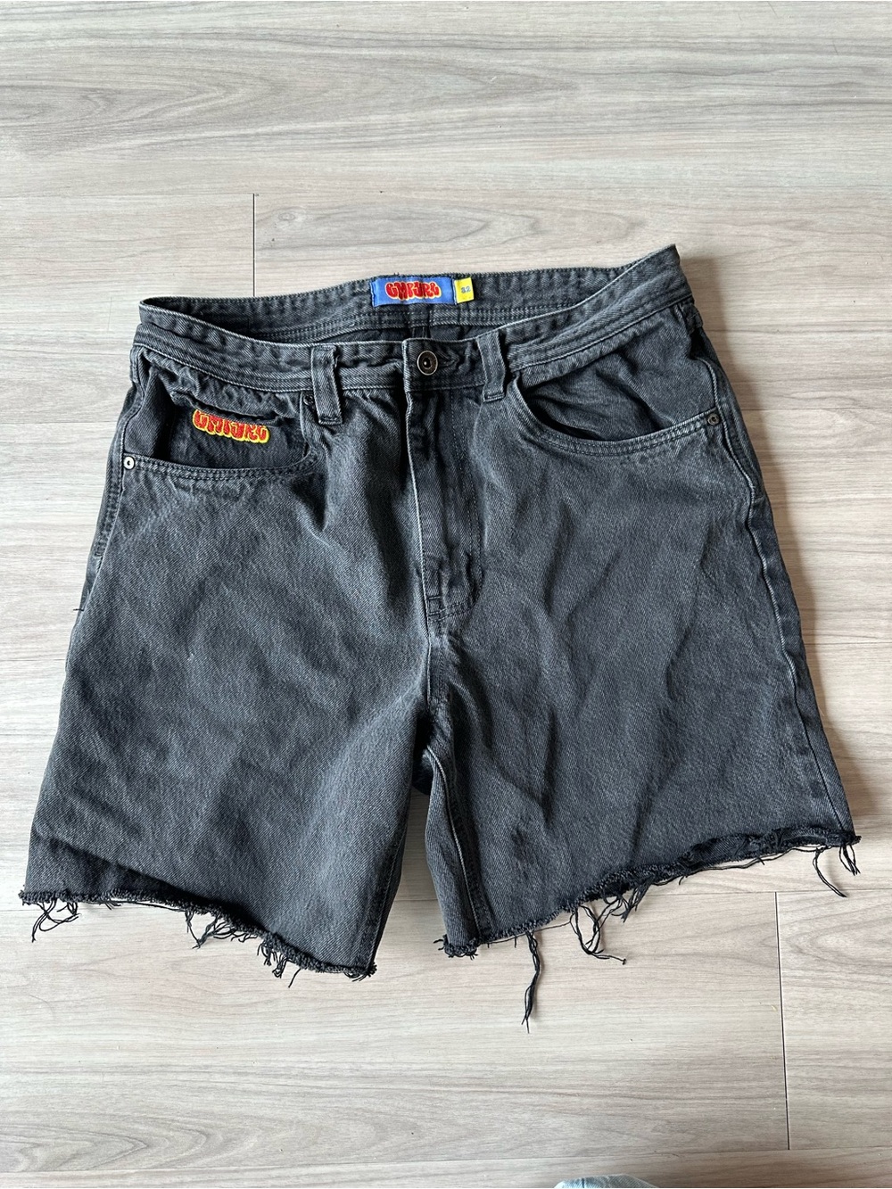 Empyre Zumiez Men's Black Denim Cutoff Shorts Size 32
